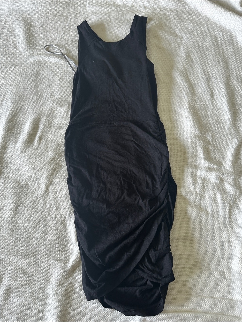 Athleta Black Mini Dress, high neck racer back
